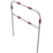 Hoop of steel tube |  48 x 2,5 mm | with cross bar | for casting in concrete | total width 1000 mm | total height 1200 mm | hot-dip galvanized and white coatedwith red reflecting stripes
